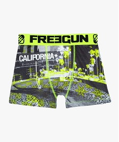 GEMO Boxer garçon à motifs urbains et touches fluo - Freegun Multicolore