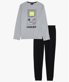 GEMO Pyjama garçon bicolore à motifs console de jeux – Game Boy Gris