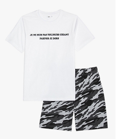 TEE-SHIRT NOIR HOMEWEAR BLANC