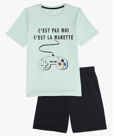 GEMO Pyjashort garçon avec motif manette de jeu vidéo Bleu