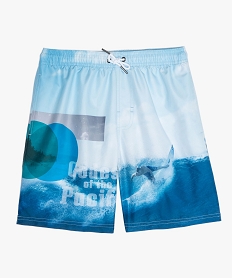 GEMO Short de bain garçon à motif surf Imprimé