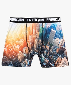 GEMO Boxer homme à motif urbain - Freegun Multicolore