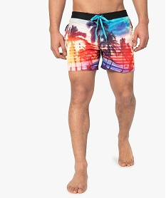 short de bain homme motif palmiers - freegun multicoloreB630201_1