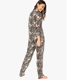 pyjama deux pieces femme   chemise et pantalon imprime pyjamas ensembles vestesB633201_3