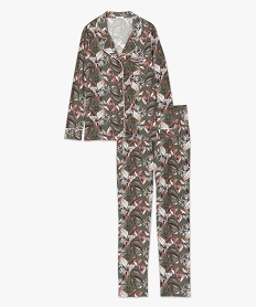 pyjama deux pieces femme   chemise et pantalon imprimeB633201_4