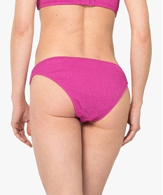 bas de maillot de bain femme forme slip en maille gaufree rose bas de maillots de bainB635401_2