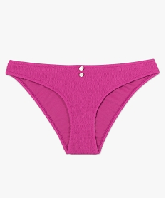 bas de maillot de bain femme forme slip en maille gaufree rose bas de maillots de bainB635401_4