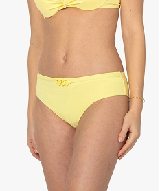 bas de maillot de bain femme forme shorty avec taille fantaisie jauneB635701_1