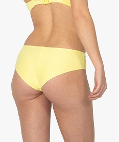 bas de maillot de bain femme forme shorty avec taille fantaisie jauneB635701_2