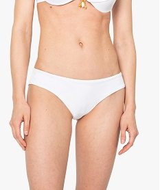 GEMO Bas de maillot de bain femme forme shorty uni Blanc