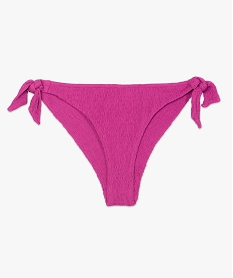 bas de maillot de bain femme forme tanga en maille gaufree rose bas de maillots de bainB636301_4