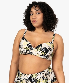 GEMO Haut de maillot de bain femme grande taille emboitant Imprimé