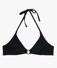 haut de maillot de bain femme forme triangle avec anneau noirB638301_4