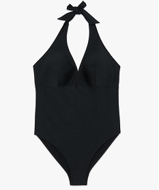 maillot de bain femme une piece forme triangle noirB639301_4