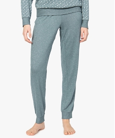 GEMO Pantalon de pyjama en maille fine femme Vert