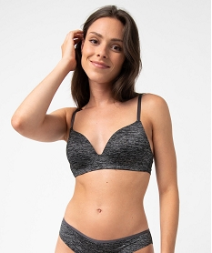 GEMO Soutien-gorge sans armature à bonnets coqués femme Gris