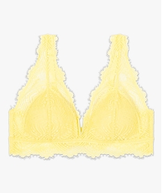 soutien-gorge triangle en dentelle avec coussinets amovibles jauneB641401_4