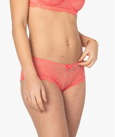 GEMO Shorty femme en dentelle et tulle (lot de 2) Rose