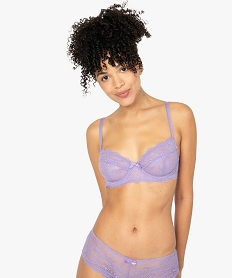 GEMO Soutien-gorge femme en dentelle avec armatures Violet