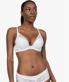 GEMO Soutien-gorge avec armatures en dentelle forme foulard Blanc