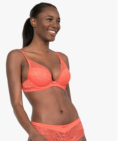 GEMO Soutien-gorge avec armatures en dentelle forme foulard Rose