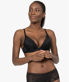 GEMO Soutien-gorge avec armatures en dentelle forme foulard Noir