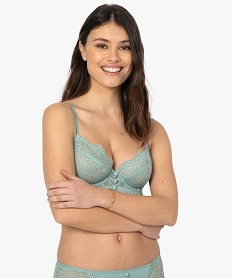 GEMO Soutien-gorge femme en dentelle à armatures Bleu