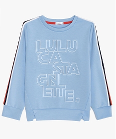 sweat garcon avec inscription en relief – lulu castagnette bleu sweatsB654401_1