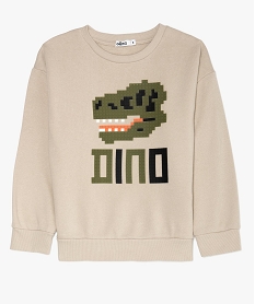 sweat garcon avec motif dinosaure en relief beigeB654901_1