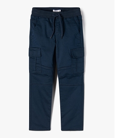 GEMO Pantalon multipoches en matière résistante garçon navy