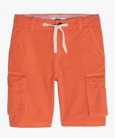 bermuda garcon cargo en toile orangeB659601_1