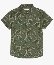 chemise garcon a motifs tropicaux et manches courtes imprimeB660001_3