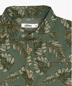 chemise garcon a motifs tropicaux et manches courtes imprimeB660001_4