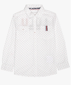 chemise garcon a petits motifs – lulu castagnette blancB660301_1