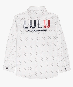 chemise garcon a petits motifs – lulu castagnette blancB660301_3
