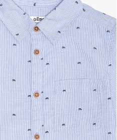 chemise garcon a fines rayures et motifs imprimeB660401_3