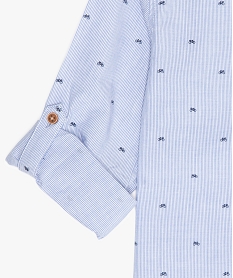 chemise garcon a fines rayures et motifs imprimeB660401_4