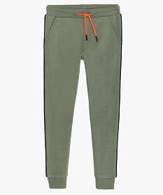 GEMO Pantalon de jogging garçon avec liseré contrastant Vert