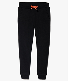 pantalon de jogging garcon avec lisere contrastant noirB660601_1