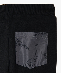 pantalon de jogging garcon avec lisere contrastant noirB660601_3
