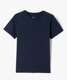 GEMO Tee-shirt à manches courtes en coton uni garçon navy