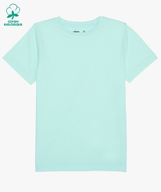 GEMO Tee-shirt à manches courtes en coton uni garçon Vert