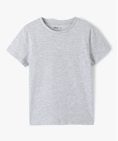 GEMO Tee-shirt à manches courtes en coton uni garçon Gris