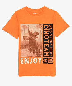 GEMO Tee-shirt garçon avec motif dinosaure XXL Orange
