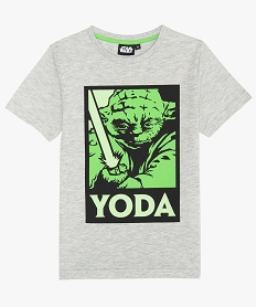 GEMO Tee-shirt garçon avec motif phosphorescent – Star Wars Gris