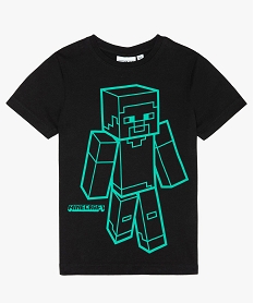 GEMO Tee-shirt garçon avec motif graphique XL - MineCraft Noir