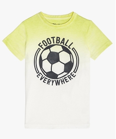 GEMO Tee-shirt garçon tie-and-dye avec patch football Jaune