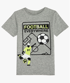 GEMO Tee-shirt garçon avec motif football Gris