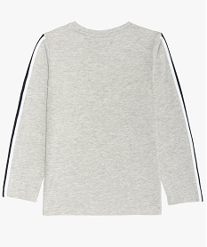 tee-shirt garcon imprime a manches longues – lulu castagnette grisB668501_4