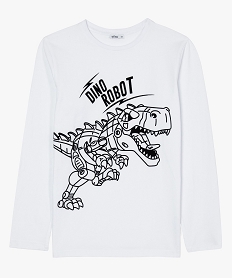 tee-shirt garcon a manches longues avec motif dinosaure beige tee-shirtsB668901_1